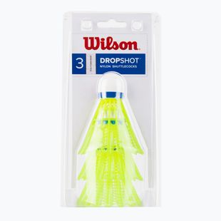 Wilson Dropshot Clamshel badmintono raketės 3 vnt. geltonos WRT6048YE+
