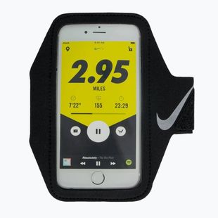 Telefono apyrankė bėgimui Nike Lean Arm Band black/black/silver