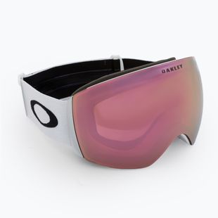 Oakley Flight Deck matinės baltos/prizm rožinio aukso iridžio slidinėjimo akiniai OO7050-C2
