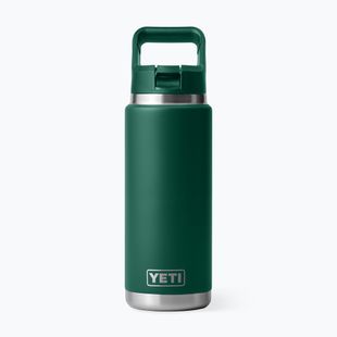 Termo gertuvė YETI Rambler Straw 769 ml black forest green