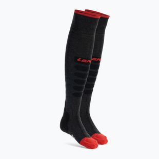 Lenz Heat Sock 5.1 Toe Cap Regular Fit pilkai raudonos slidinėjimo kojinės 1070