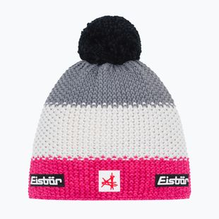 Vaikiška žieminė kepurė Eisbar Stan Pompon SA pink melange/white/grey melange