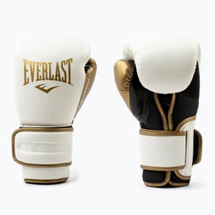 Bokso pirštinės Everlast Powerlock 2 white/gold