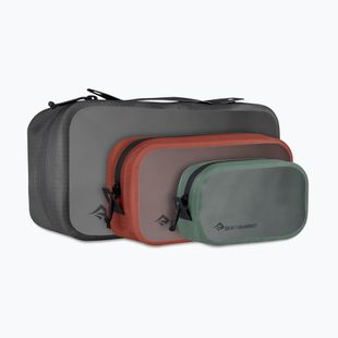 Rinkinys organizatorių Sea To Summit Hydraulic Packing Cube 3 pcs. picante/laurel wreath/jet black
