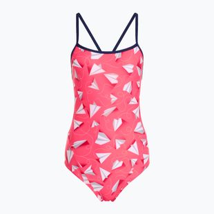 Moteriškas vientisas plaukimo kostiumas Funkita Single Strap One Piece paper pink