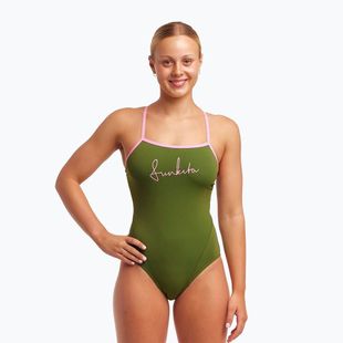 Moteriškas vientisas plaukimo kostiumas Funkita Single Strap One Piece glamo camo