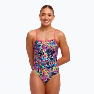 Moteriškas vientisas maudymosi kostiumėlis Funkita Single Strap One Piece lolly leopard