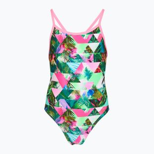 Vaikiškas vientisas maudymosi kostiumėlis Funkita Single Strap One Piece sub lime