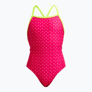 Vaikiškas vientisas maudymosi kostiumėlis Funkita Strapped In One Piece pink proton