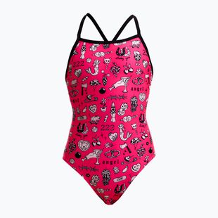 Vaikiškas vientisas maudymosi kostiumėlis Funkita Tie Me Tight One Piece sketchy