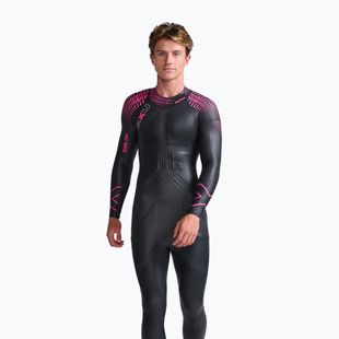 Vyriškas triatlono hidrokostiumas 2XU Propel PRO 3 mm black/punk pink