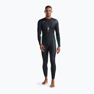 Vyriškas triatlono hidrokostiumas 2XU Propel Openwater black/bright green