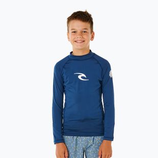 Vaikiška plaukimo ilgomis rankovėmis marškinėliai Rip Curl Waves Upf light navy
