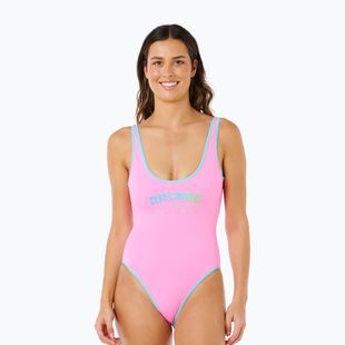 Vientisas maudymosi kostiumas Rip Curl Surf Puff light pink