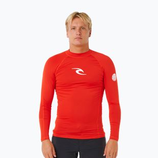 Vyriški plaukimo marškinėliai ilgomis rankovėmis Rip Curl Waves Upf Perf lava red