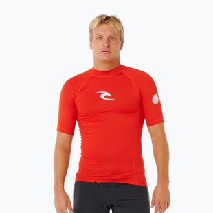 Vyriški plaukimo marškinėliai Rip Curl Waves Upf Perf lava red