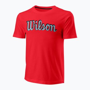 Vyriški teniso marškinėliai Wilson Script Eco Cotton Tee wilson red