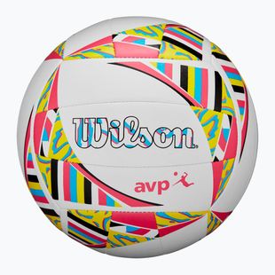 Paplūdimio tinklinio kamuolys Wilson AVP Movement white/pink/yellow dydis 5