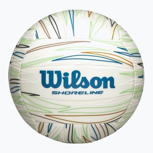 Paplūdimio tinklinio kamuolys Wilson Shoreline Gen white/blue dydis 5