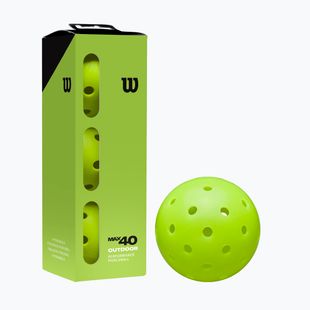 Picklebolo kamuoliai Wilson Max 40 Outdoor Pickleball 3B 3 vnt. green
