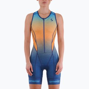 Moteriškas triatlono kombinezonas Synergy Pro Sleeveless Racerback Trisuit orange wave