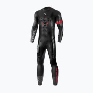 Vyriškas triatlono hidrokostiumas Synergy Adrenaline Full Sleeve 5 mm black/red