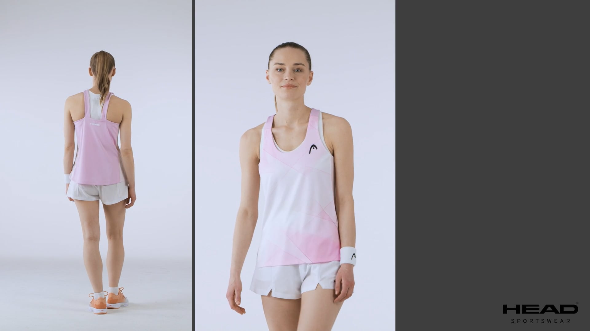 Moteriškas teniso tank topas HEAD Spirit Tank Top print vision w/alight lilac
