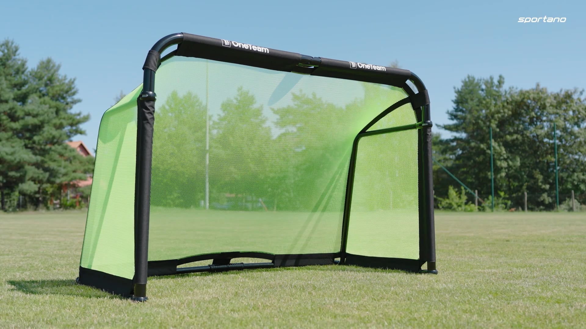 Futbolo vartai OneTeam SWIFTGOAL 180 x 120 cm foldable black/green