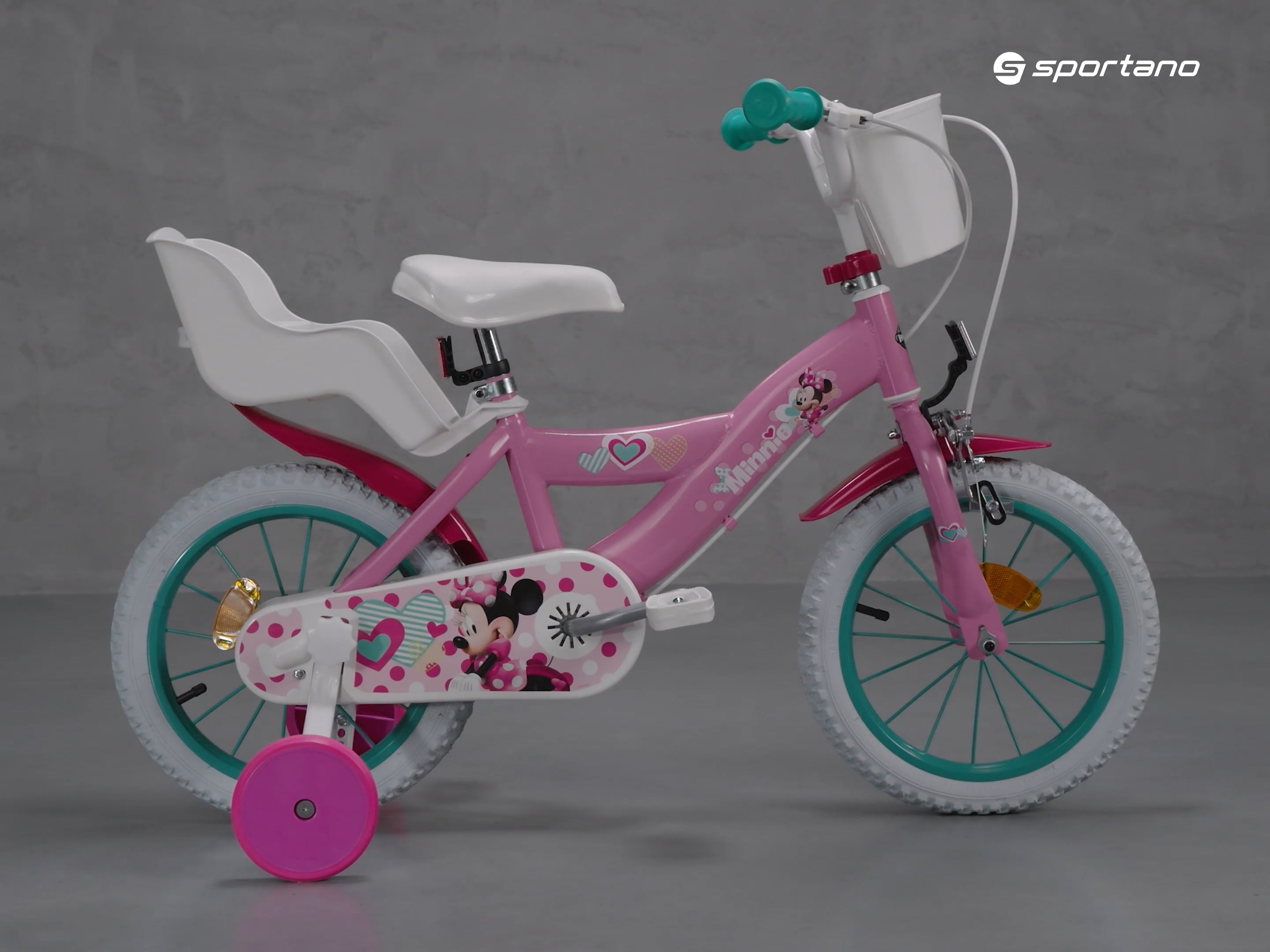 Huffy Minnie vaikiškas 14" rožinis dviratis 24951W