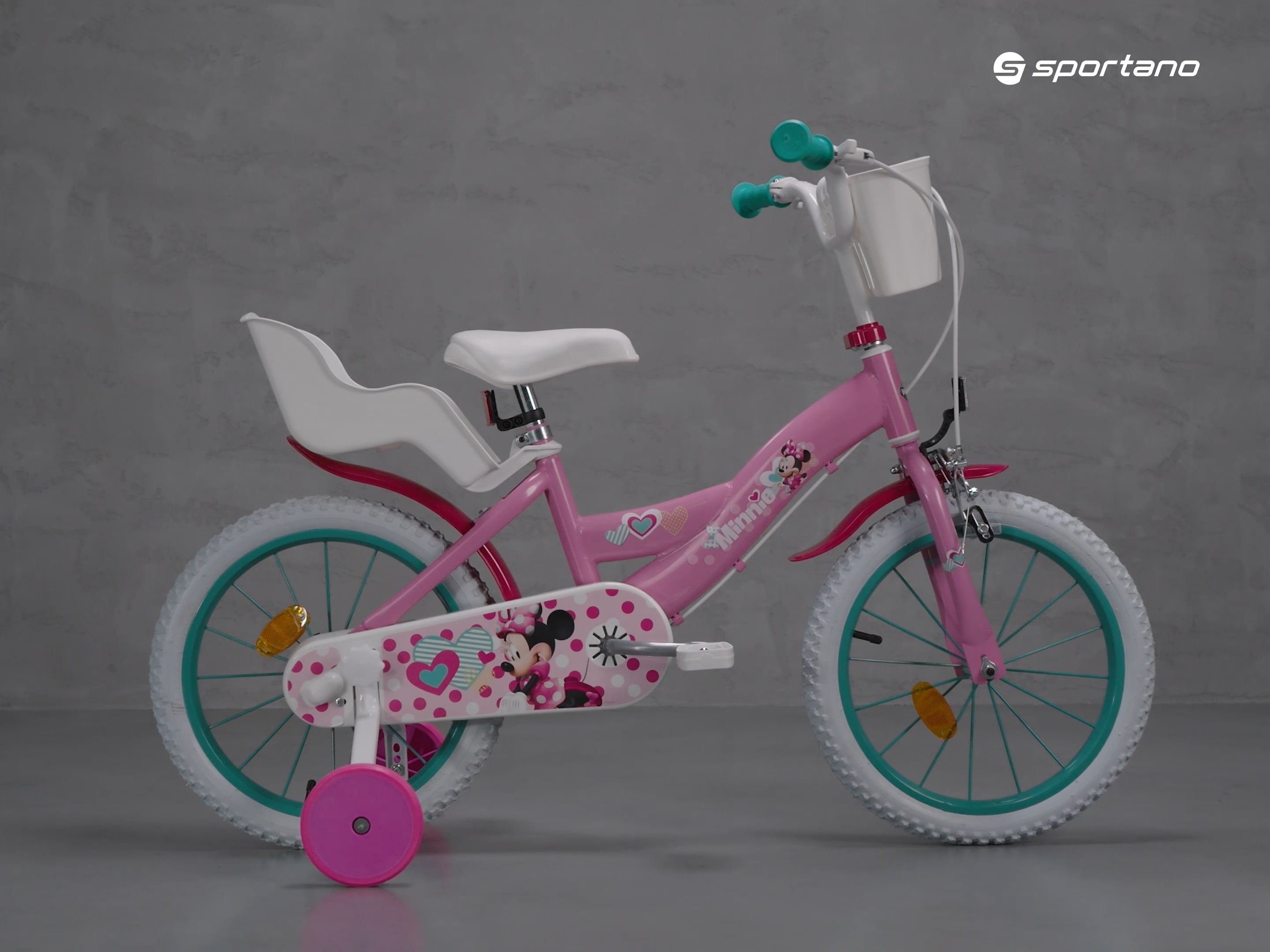 Huffy Minnie vaikiškas 16" rožinis dviratis 21891W