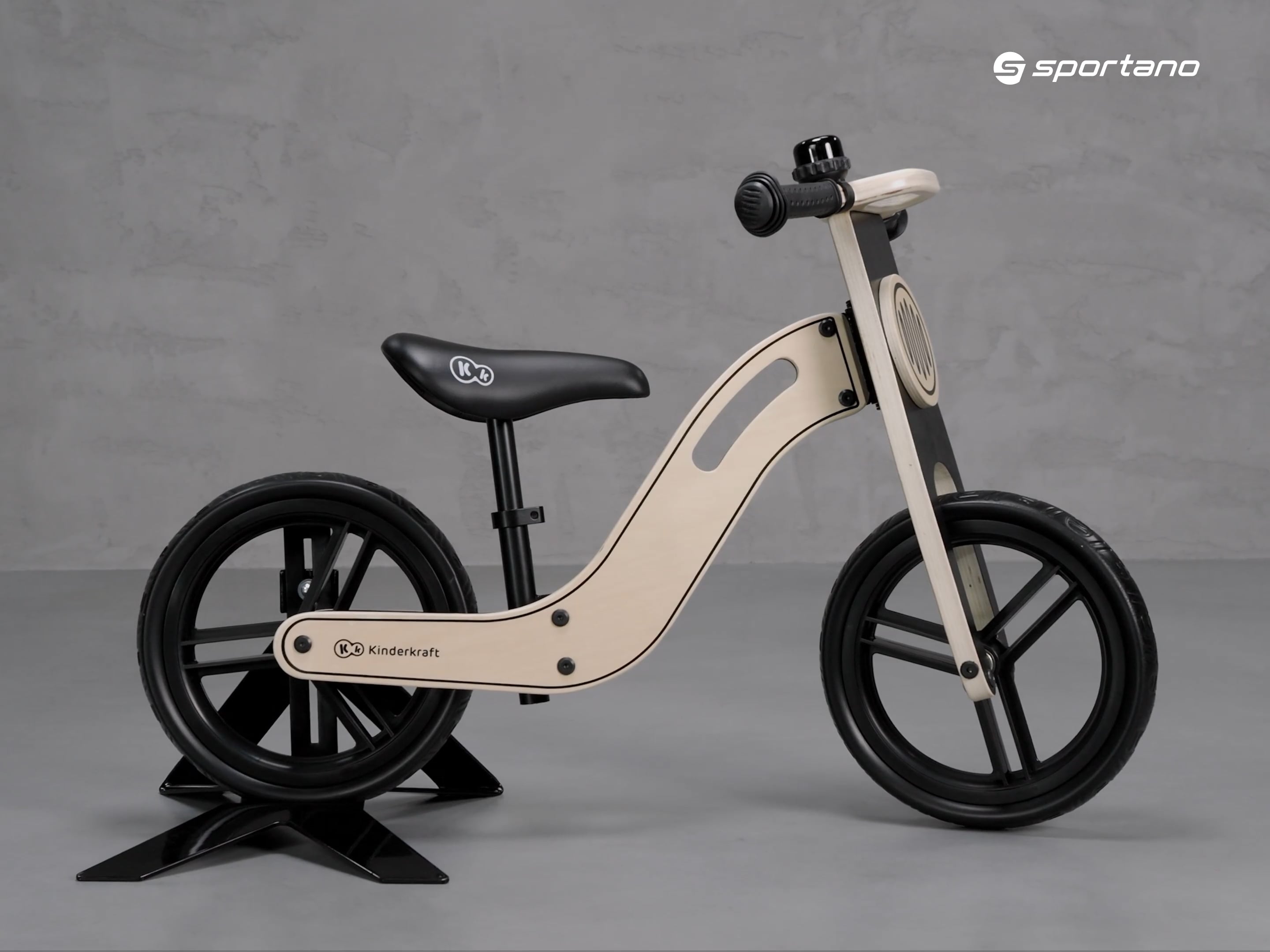 Kinderkraft Uniq krosinis dviratis smėlio ir juodos spalvos KKRUNIQNAT0000