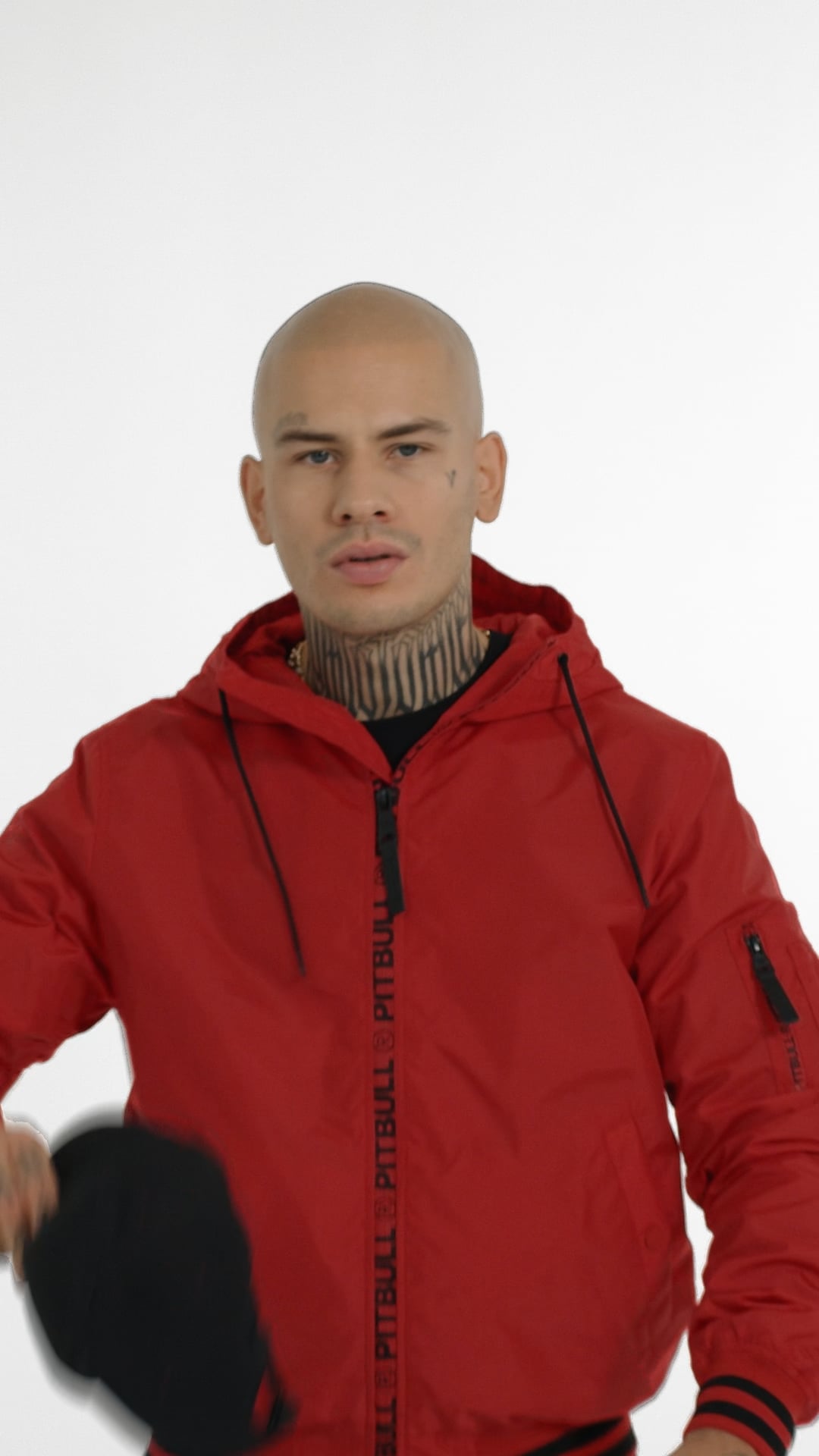 Vyriška striukė Pitbull West Coast Overpark Hooded red