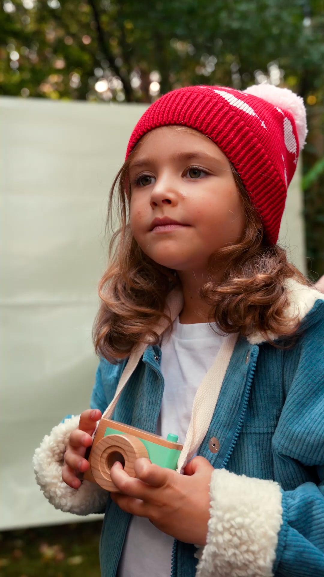 Vaikiška striukė KID STORY Teddy warm red flowers