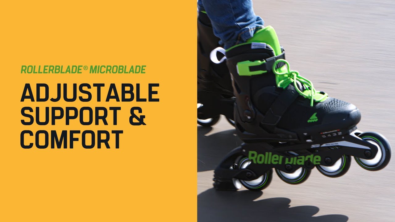 Rollerblade Microblade vaikiški riedučiai juodai geltoni 7101700215