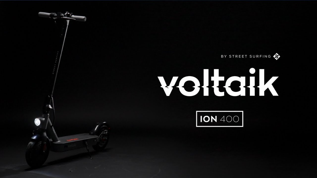 Street Surfing Voltaik Ion 400 elektrinis motoroleris pilkos spalvos
