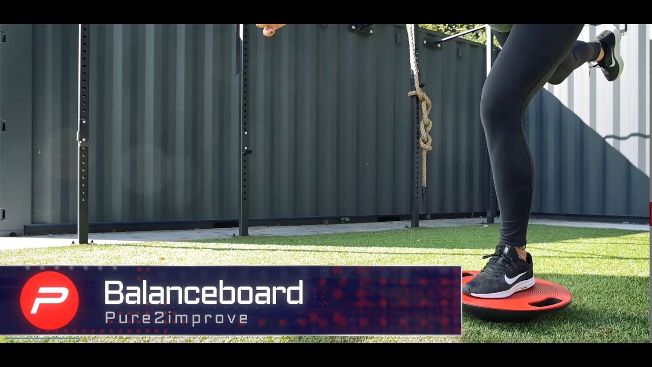 Pure2Improve Balance Board raudona/juoda 3593 balanso platforma