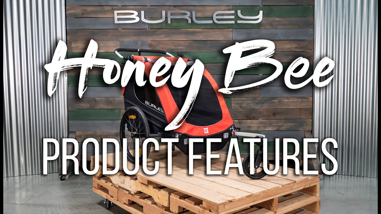 Burley Honey Bee raudona dvivietė dviračių priekaba BU-949209