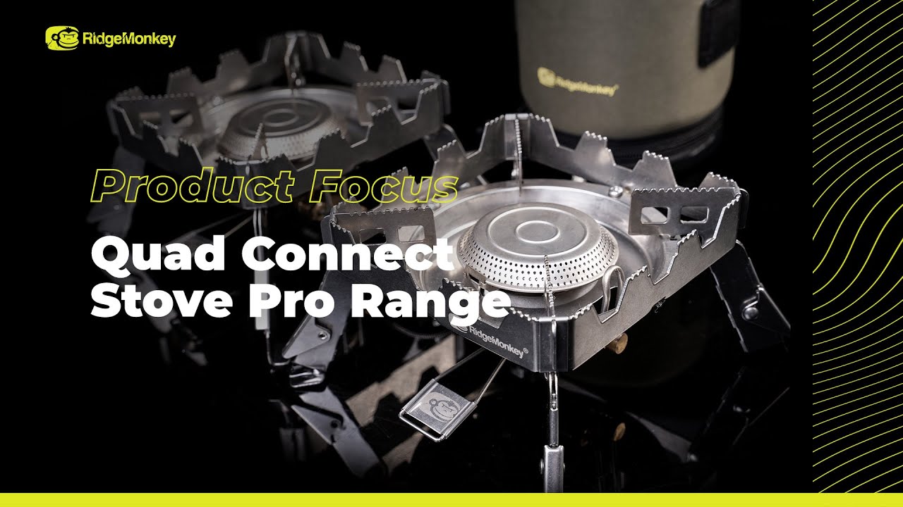 RidgeMonkey Quad Stove Pro sidabrinis RM183 degiklis