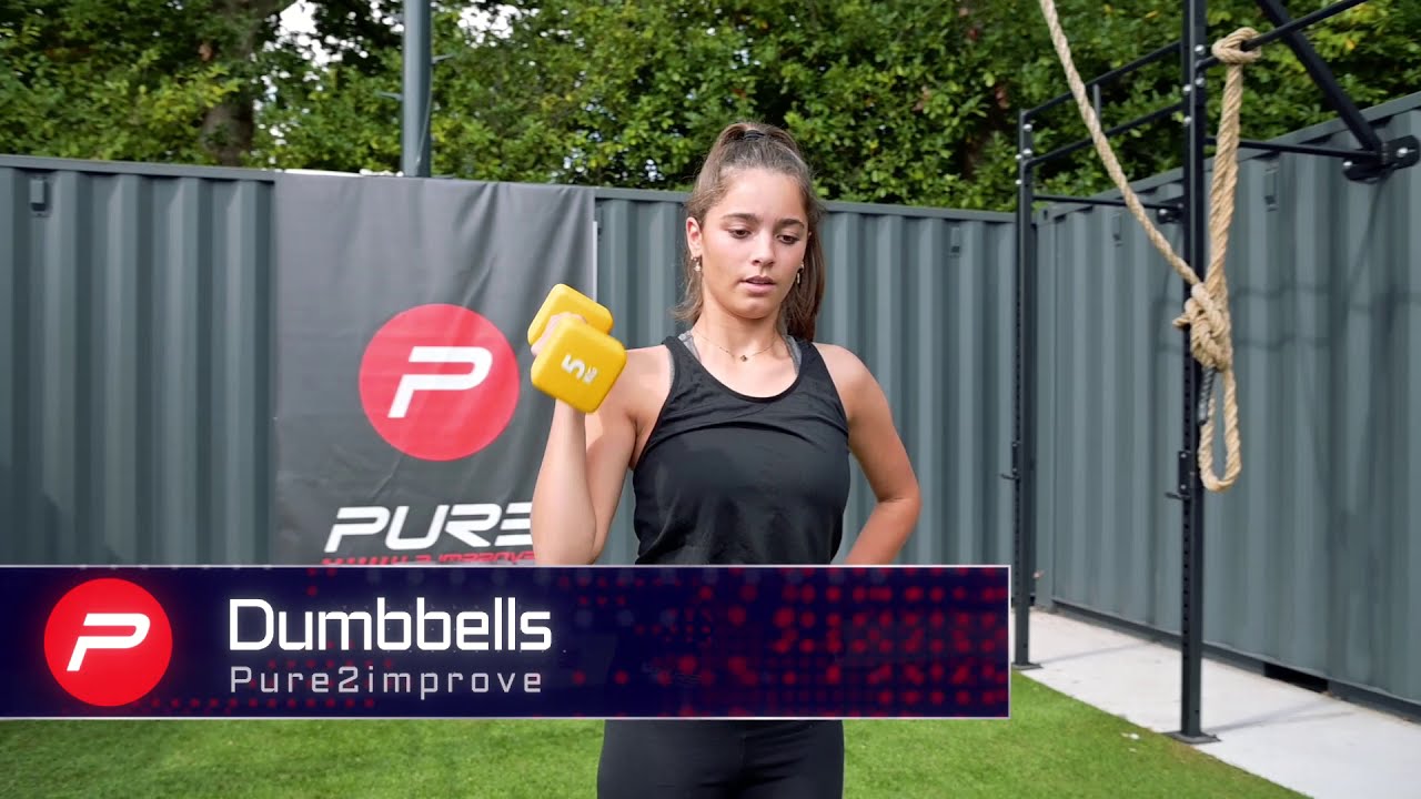Neopreniniai hanteliai 1 kg Pure2Improve juodi P2I201390