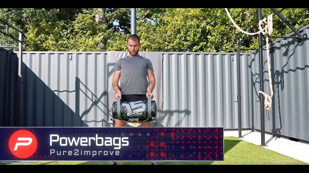 Pure2Improve 10 kg Power Bag raudonos/juodos spalvos P2I201720 treniruočių krepšys