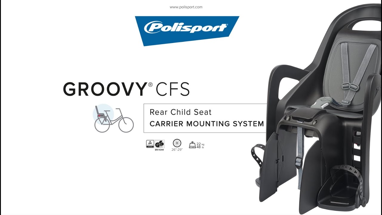 Polisport Groovy CFS green-grey FO vaikiško dviračio sėdynė 8406100015