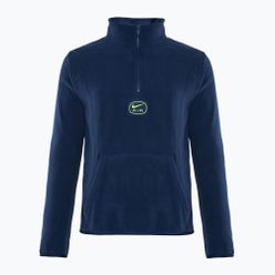 Vyriška Nike Swoosh Air Polar Fleece pusvilnonė viršutinė dalis su užtrauktuku midnight navy/ volt