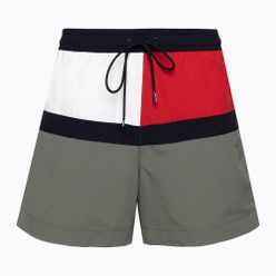 Vyriški Tommy Hilfiger vidutinio dydžio maudymosi šortai su raišteliu Stonewash green