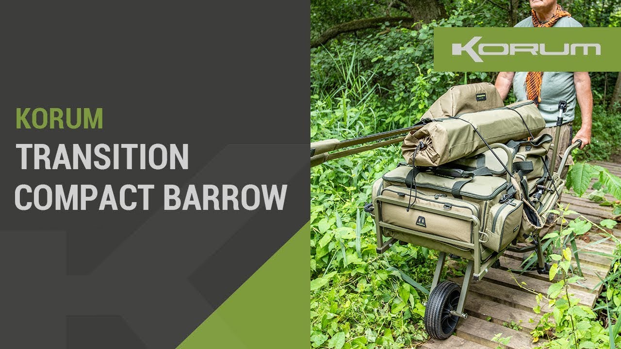 Korum Transition Compact Barrow transportavimo vežimėlis žalias K0290058