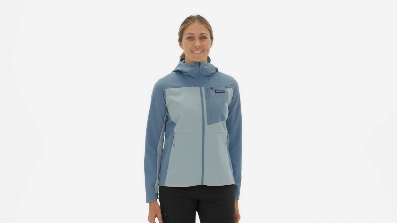 Moteriška softshell striukė Patagonia R1 CrossStrata Hoody touring red