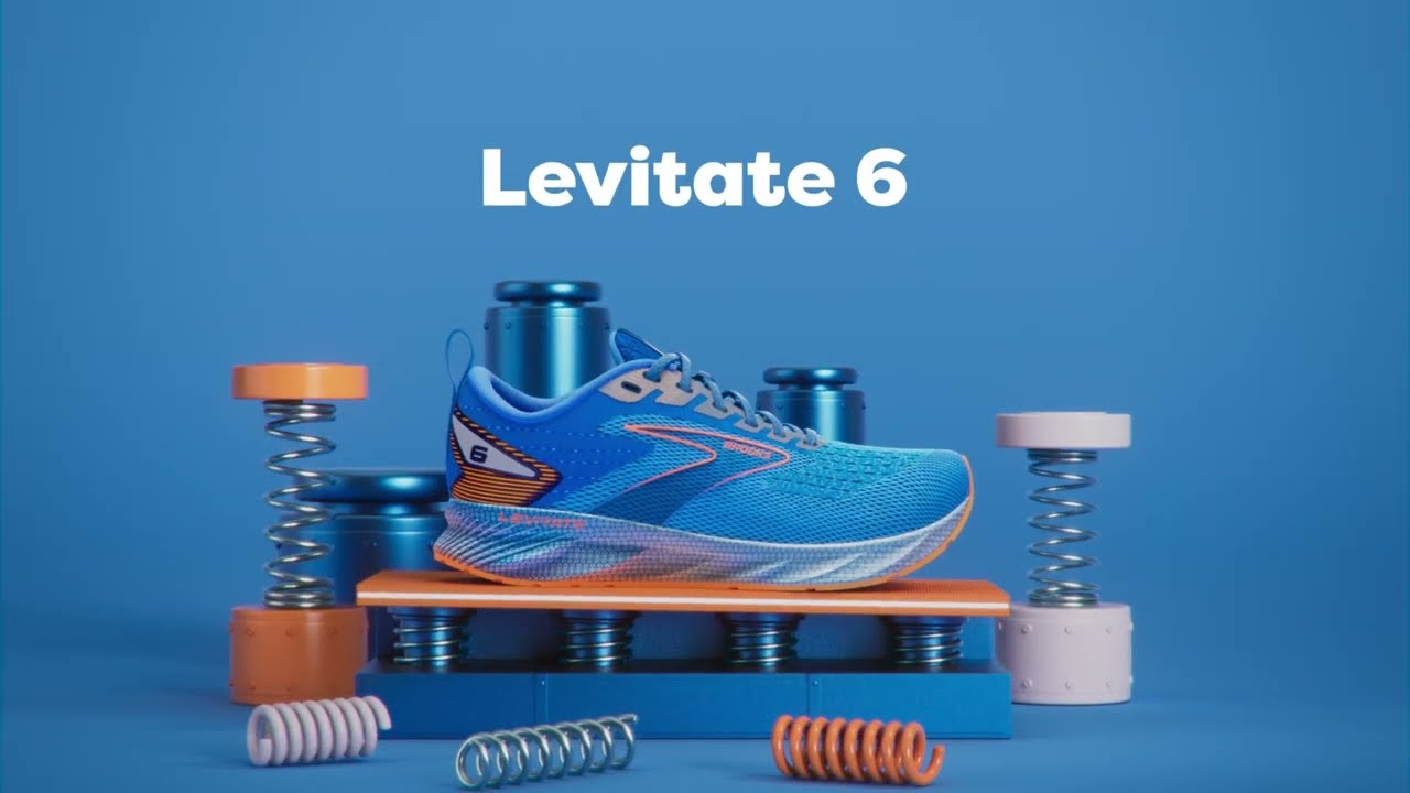 Moteriški bėgimo bateliai Brooks Levitate GTS 6 white/oyster/yellow