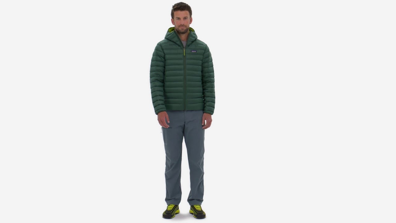 Vyriška pūsta striukė Patagonia Down Sweater Hoody basin green