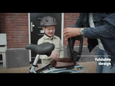 Bobike Junior One urban juoda/tamsiai ruda dviračio sėdynė