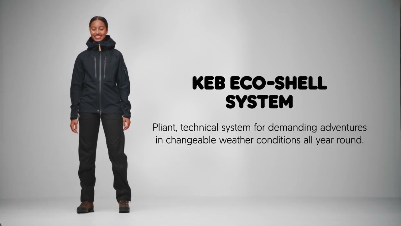 Vyriška Fjällräven Keb Eco-Shell lietaus striukė žalia F82411